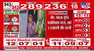 Beed Lok sabha Election Result 2024 | Pankaja Munde यांच मताधिक्य घटलं, साडे  3 हजारांची लीड घटली