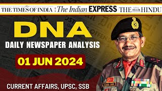 Daily Newspaper Analysis | 01 Jun 2024 | Current Affairs For Defence Aspirants | SSB #upsc #cds