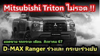 Mitsubishi Triton ไม่รอด !! D-MAX Ranger ร่วงเละ กระบะร่วงยับ สรุปยอดขายรถกระบะเดือนสิงหาคม67