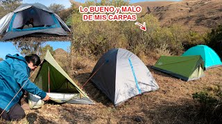 REVIEW de TODAS LAS CARPAS QUE USÉ EN MIS AVENTURAS | CAMPING EN LA MONTAÑA