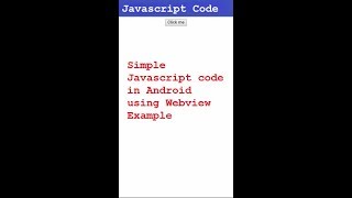java script code in android using web view