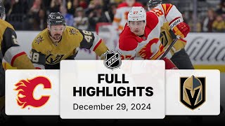 NHL Highlights | Flames vs. Golden Knights - December 29, 2024