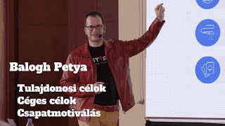 Balogh Petya: Tulajdonosi célok, Céges célok, Csapatmotiválás_Connect+Grow2024_Palics