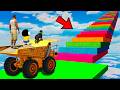 SHINCHAN AND FRANKLIN TRIED THE IMPOSSIBLE COLORFUL LONG STAIRS PARKOUR CHALLENGE GTA 5