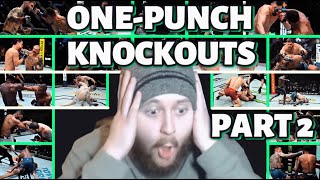 MMA GURU REACTS TO VICIOUS ONE PUNCH KNOCKOUTS COMPILATION! PART 2!