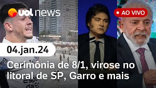 Lula prepara evento para 8/1; surto de virose no Guarujá, Garro, CPIs 'antiesquerda' e + | UOL News