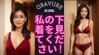 [4K] パンツ見せてあげるよ ！この47歳の女性は下着姿でとても魅惑的です |  Can I See Your Underwear? | AI Lookbook | Mature Woman