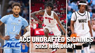 ACC Undrafted Signings | 2023 NBA Draft