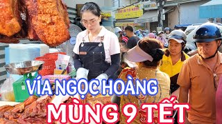 Tưng Bừng Heo Quay Kim Mai Ngày Vía Ngọc Hoàng Mùng 9 Tết, Khách Đông Quá Trời.