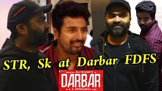 Simbu, Sivakarthikeyan at Darbar FDFS | Rajinikanth 's Darbar Fans Celebration