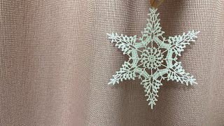 코바늘)눈꽃뜨기 crochet snow flake - 1