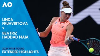 Linda Fruhvirtova v Beatriz Haddad Maia Extended Highlights | Australian Open 2024 First Round