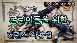 [몬스터헌터 라이즈] 몬린이들을 위한 건랜스 사용법!!