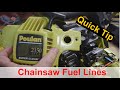 Poulan 2150 Chainsaw Fuel Line Configuration and Alternative, Plus a Quick Tip