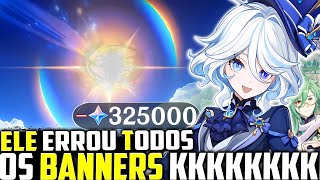 F2p JUNTOU POR Um MÊS ESSE Foi O RESULTADO! FURINA & BAIZHU 600 Tiros No BANNER GENSHIN IMPACT 4.2