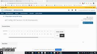 Showing Work in WebAssign