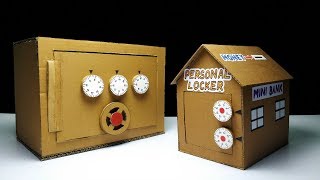 3 Unique Cardboard Safe Lockers With Combination Lock | How to make safe locker with cardboard