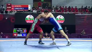 Qual. GR - 67 kg: A. ACHILOV (TKM) v. K. GANKHUYAG (MGL)