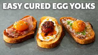 Easy Cured Egg Yolks 3 Ways | Hot Honey | Chili Crisp | Garlic Butter | Food Wishes