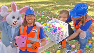 Handyman Hal uses Tools to Build Easter Egg Catapult | Learn Tools for Kids