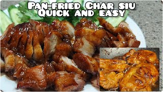 [cc] Cách làm thịt xá xíu của người Hoa, ướp thịt k bị khô, bóng mượt/ Quick Easy Pan-fried Char Siu