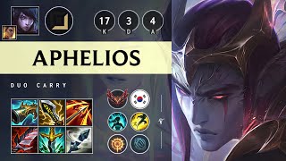 Aphelios ADC vs Ashe: Triple Kill, Legendary - KR Grandmaster Patch 14.24