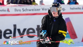 Lara Gut-Behrami walks away from crash in St. Moritz World Cup super-G | NBC Sports