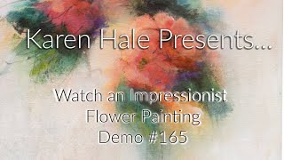 Real Time Impressionist Acrylic Flower Painting:technique:blending: Demo #165