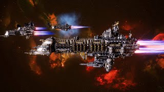 Imperial Navy vs Orks - 4K Quality - Battlefleet Gothic Armada 2