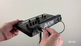 Connecting the Aviom BOOM-1 Tactile Transducer Processor to Personal Mixers