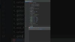 Python Turtle Tutorial- Draw Windows logo with Python #shorts #python #turtle #tutorial