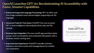 OpenAI Launches GPT-4o: Revolutionizing AI Accessibility with Faster, Smarter Capabilities