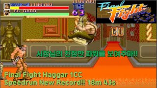 파이널 파이트 해거 스피드런(18분 43초) 원코인 클리어/Final Fight Haggar SPEEDRUN 1CC 18m 43s