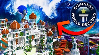 Tsunami Destroys ATLANTIS Minecraft WORLD RECORD BUILD!