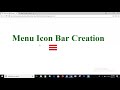 Menu Icon Bar Creation Using Html and Css