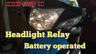 Honda Wave 100, Battery operated headlight with relay