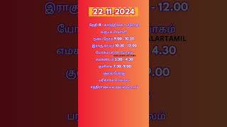 தினசரி பஞ்சாங்கம் | 22-Nov-2024 | #nallaneram #rasipalantoday #calendar #rasipalan #tamilpanchangam