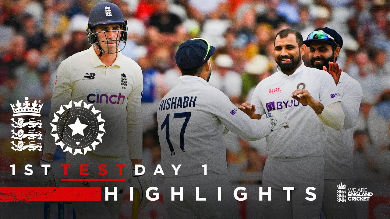 England Bowled Out For 183 | England V India - Day 1 Highlights | 1st ...