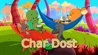 Char Dost - Panchtantra Ki Kahaniya | Moral Stories For Kids | Story In Hindi | Cartoon Story