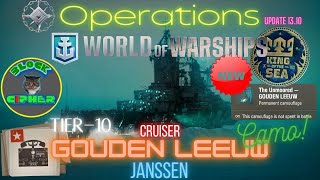 The Unmoored KOTS XVII-camo / Tier-10 GOUDEN LEEUW / Capt. Janssen | World of Warships