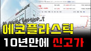 [주식] 에코플라스틱 주가 전망│10년만에 역대급 신고가 경신!! 10,000원까지 볼 수 있을까?