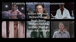 6 Celebrity PSA Muhammad Ali William Shatner Sugar Ray Leonard Noah Berry Richard Masur Mitchum HD