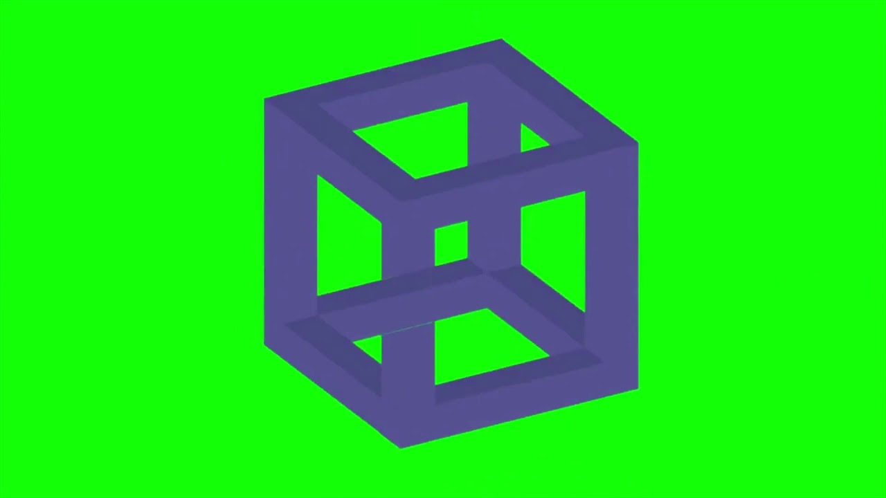 3d Cube Rotating Green Screen Video Youtube