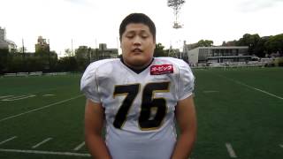 アメフト◆2012オービックシーガルズvs鹿島　OL#76藤田