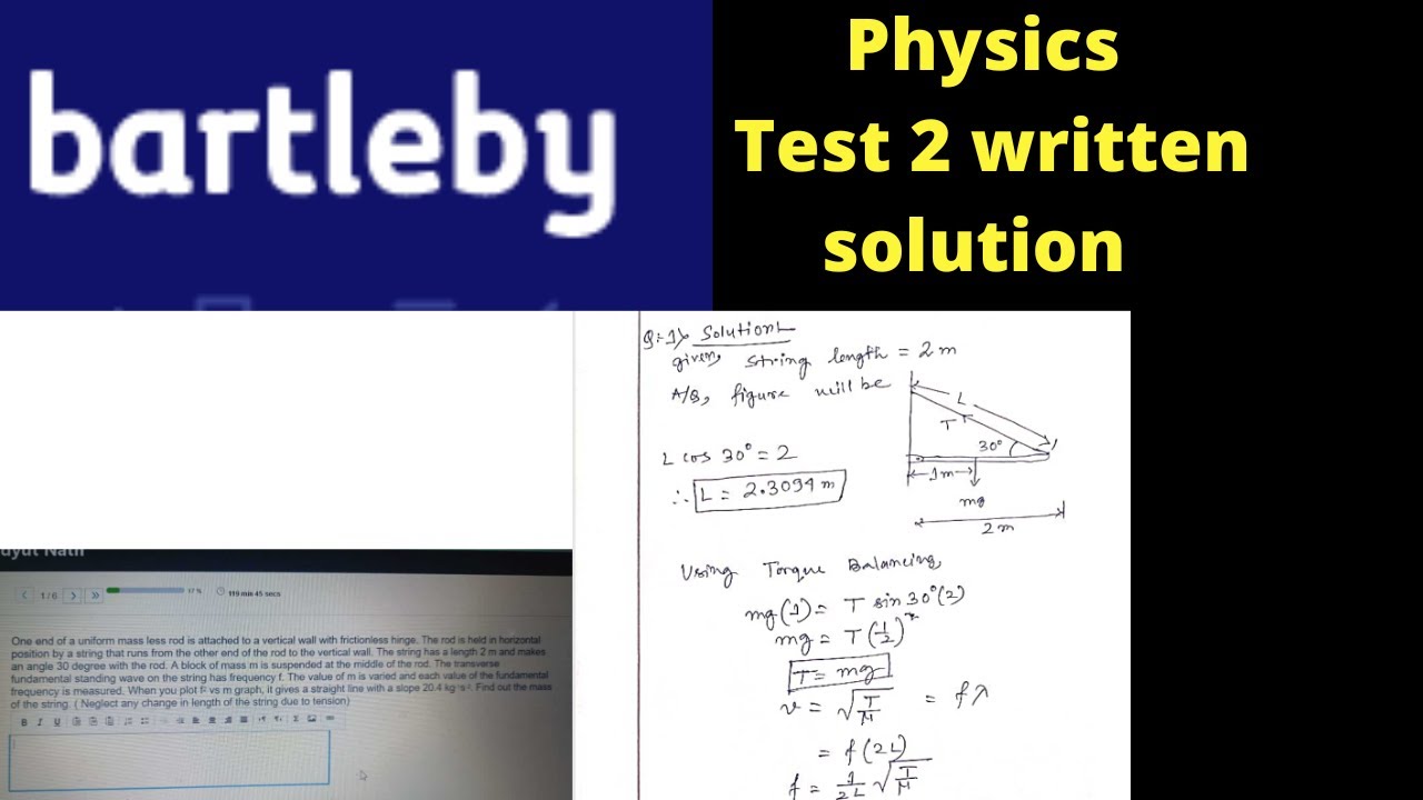 Bartleby Physics Written Test Solution || Bartleby Test Solution ...