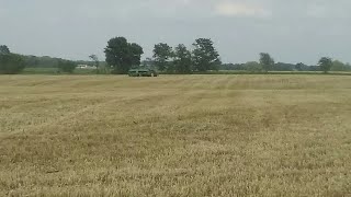 Drilling soybeans with a 7610 John Deere and 1590 drill