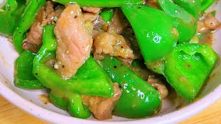 Crispy Stir fry Beef with Green Peppers ឆាសាច់គោម្ទេសប្លោកខ្ចី ទន់ស្រួយឆ្ងាញ់