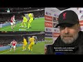 Jurgen Klopp Reaction to Gabriel Martinelli after nutmeg Jordan Henderson