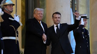 Donald Trump and Emmanuel Macron’s handshake ‘battle’ continues