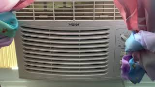 Haier 5,000 BTU Window Air Conditioner Running